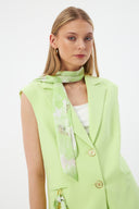 Women's Mimosa Blazer Vest with Scarf Detail and Wide-Leg Trousers